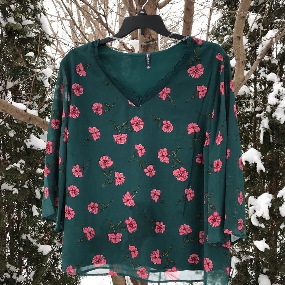 NWT Lovely 3X Silky Top - Picture 2 of 5